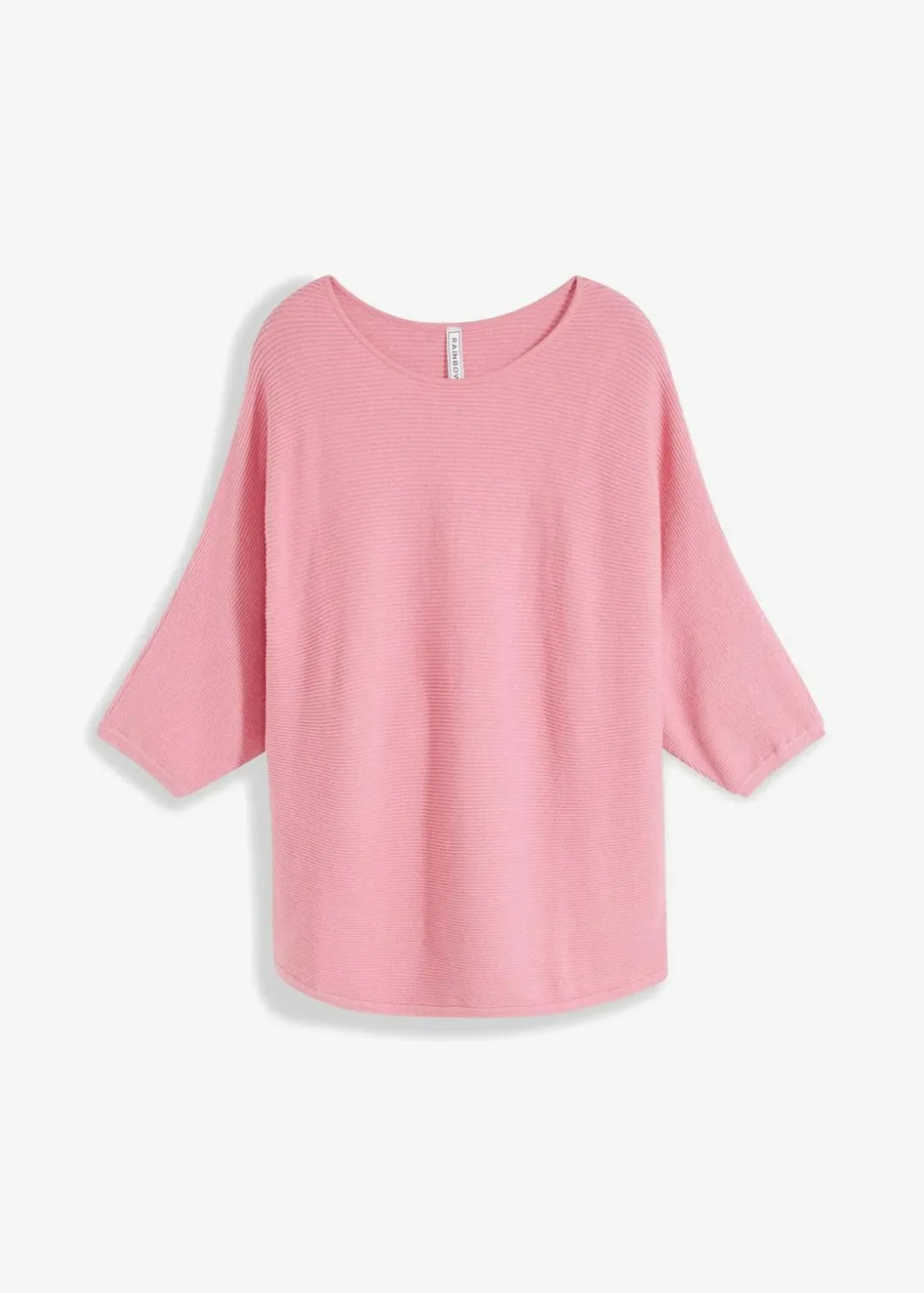 Damen bonprix Strickmode|Pullover & Strickjacken|Oversize Ripp-Pullover aus Viskose-Mix