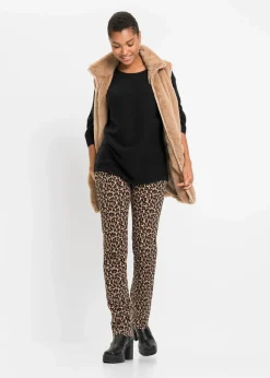 Damen bonprix Strickmode|Pullover & Strickjacken|Oversize Ripp-Pullover aus Viskose-Mix