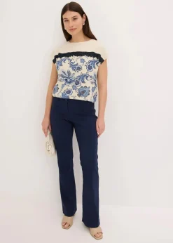 Sale Oversize Shirt mit Spitzenband Damen Shirts & Tops