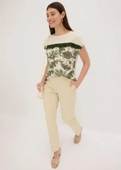 Damen bonprix Shirts & Tops|Oversize Shirt mit Spitzenband