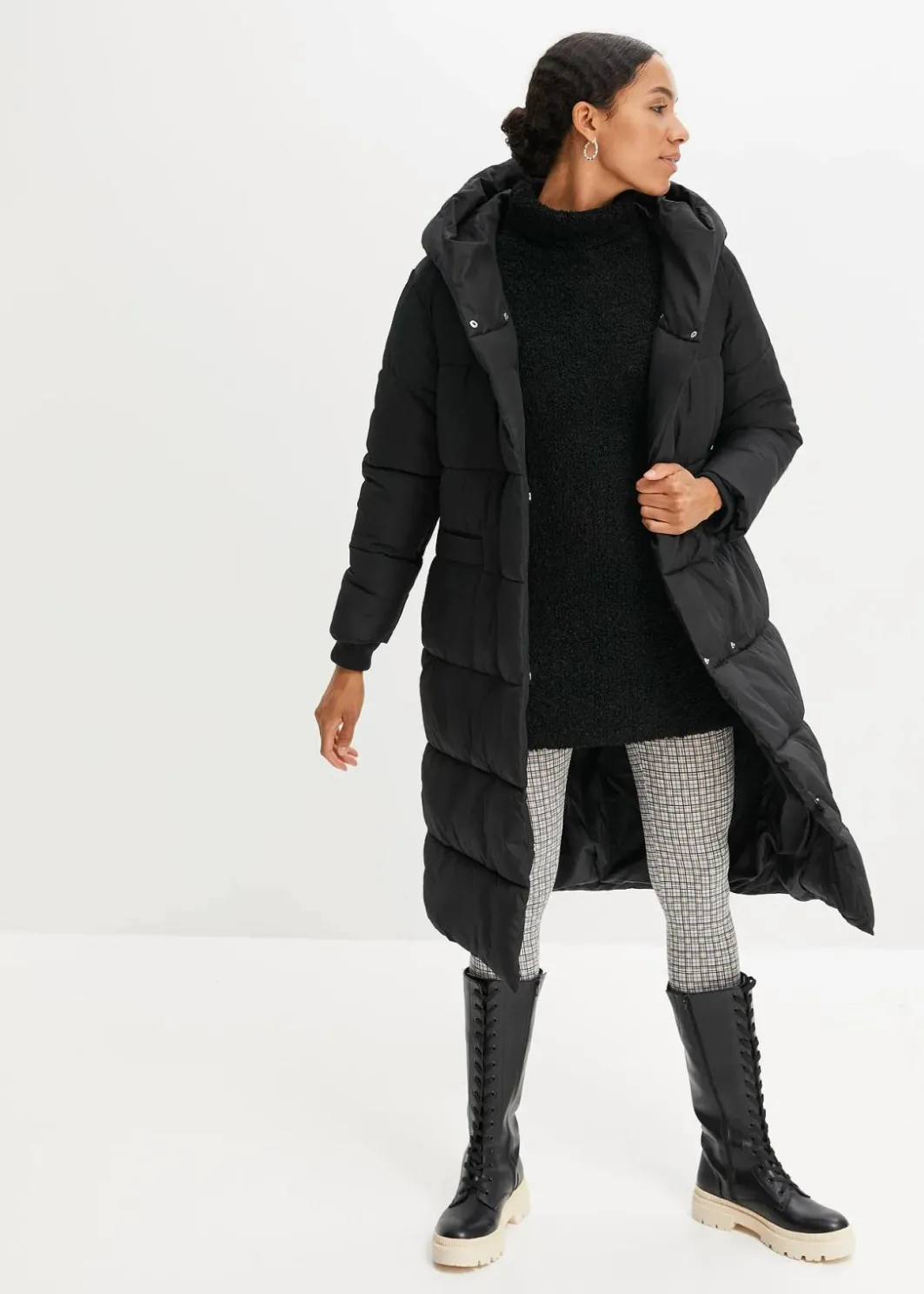 Clearance Oversize Steppmantel Damen Bekleidung·Hosen|Nachhaltigere Materialien