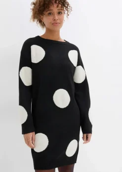 Damen bonprix Bekleidung·Umstandsmode|Strickmode|Oversize Strickkleid mit Punkten
