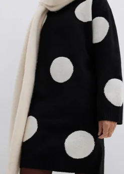 Damen bonprix Bekleidung·Umstandsmode|Strickmode|Oversize Strickkleid mit Punkten