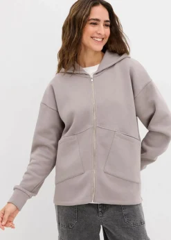 Damen bonprix Nachhaltigere Materialien|Sweat|Oversize Sweatjacke