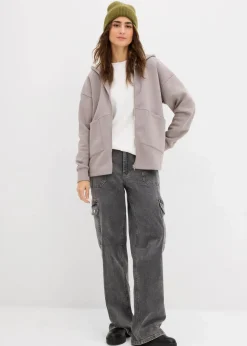 Damen bonprix Nachhaltigere Materialien|Sweat|Oversize Sweatjacke
