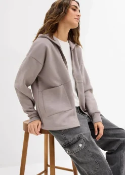 Damen bonprix Nachhaltigere Materialien|Sweat|Oversize Sweatjacke