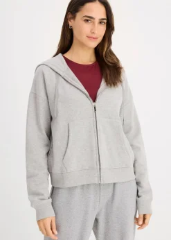 Damen bonprix Nachhaltigere Materialien|Sweat|Oversize Sweatjacke