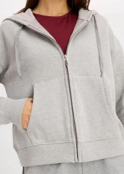Damen bonprix Nachhaltigere Materialien|Sweat|Oversize Sweatjacke