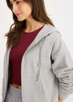 Damen bonprix Nachhaltigere Materialien|Sweat|Oversize Sweatjacke