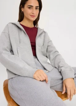 Damen bonprix Nachhaltigere Materialien|Sweat|Oversize Sweatjacke