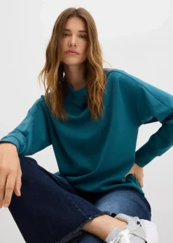 Damen bonprix Bekleidung·Röcke|Bekleidung·Blusen & Tuniken|Oversize Sweatshirt aus weichem Scuba