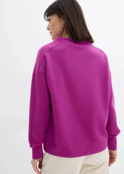 Damen bonprix Sweat|Basics|Oversize Sweatshirt aus weichem Scuba