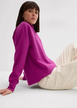 Damen bonprix Sweat|Basics|Oversize Sweatshirt aus weichem Scuba