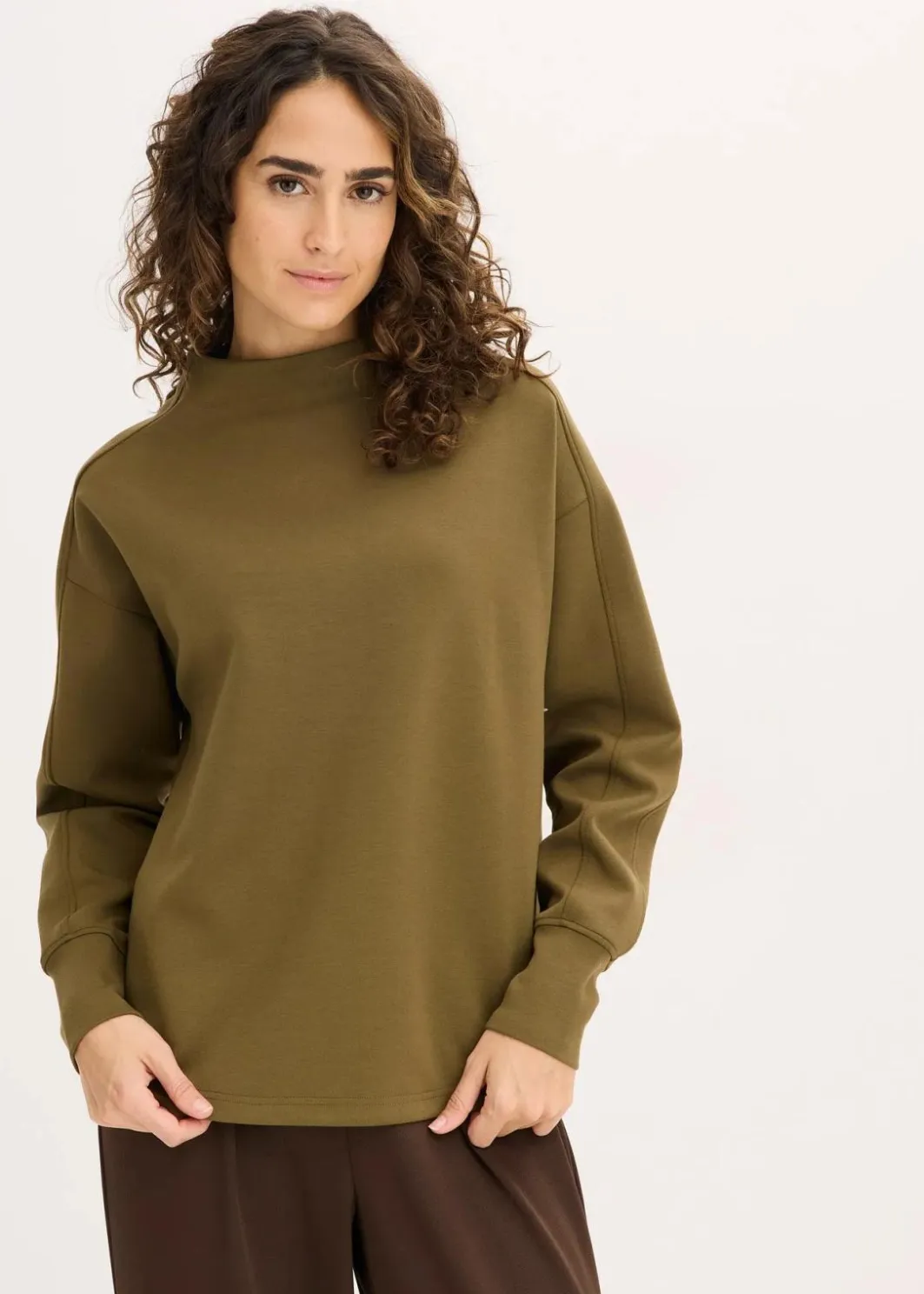 Discount Oversize Sweatshirt aus weichem Scuba Damen Sweat|Basics