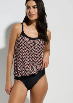 Damen bonprix Nachhaltigere Materialien|Tankinis|Oversize Tankini mit Highwaist-Bikinihose (2-tlg.Set)
