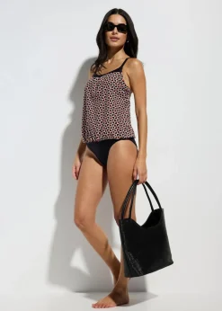 Damen bonprix Nachhaltigere Materialien|Tankinis|Oversize Tankini mit Highwaist-Bikinihose (2-tlg.Set)