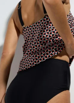 Damen bonprix Nachhaltigere Materialien|Tankinis|Oversize Tankini mit Highwaist-Bikinihose (2-tlg.Set)