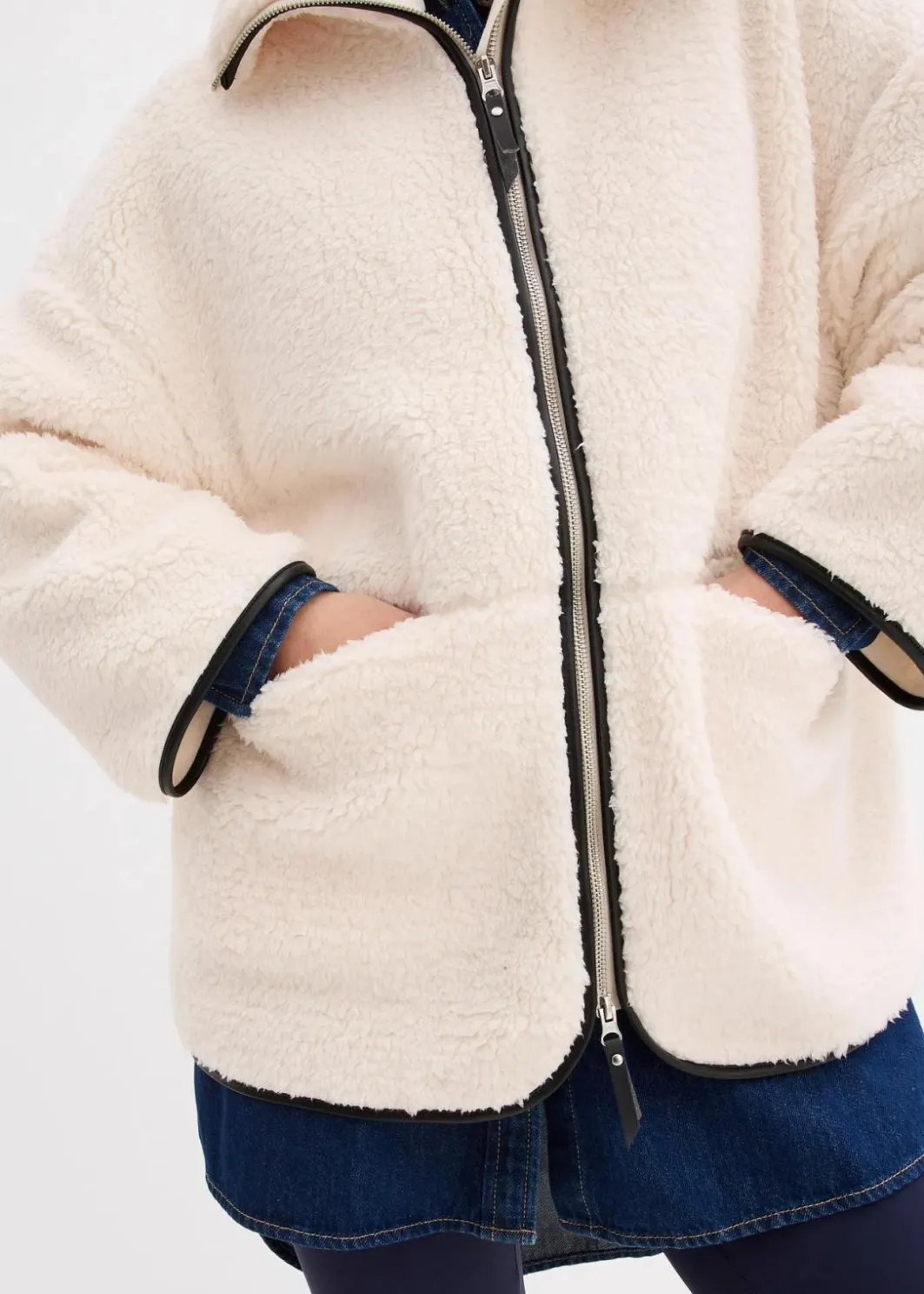 Discount Oversize Teddy-Fleece Jacke Damen Jacken & Mäntel|Bekleidung·Hosen