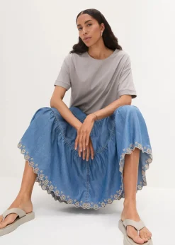 Damen bonprix Shirts & Tops|Nachhaltigere Materialien|Oversize T-Shirt aus reiner Baumwolle