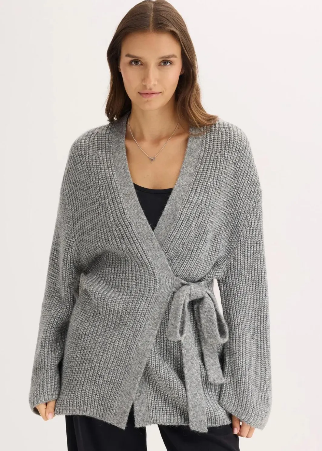 Damen bonprix Bekleidung·Jeans|Pullover & Strickjacken|Oversize Wickelcardigan