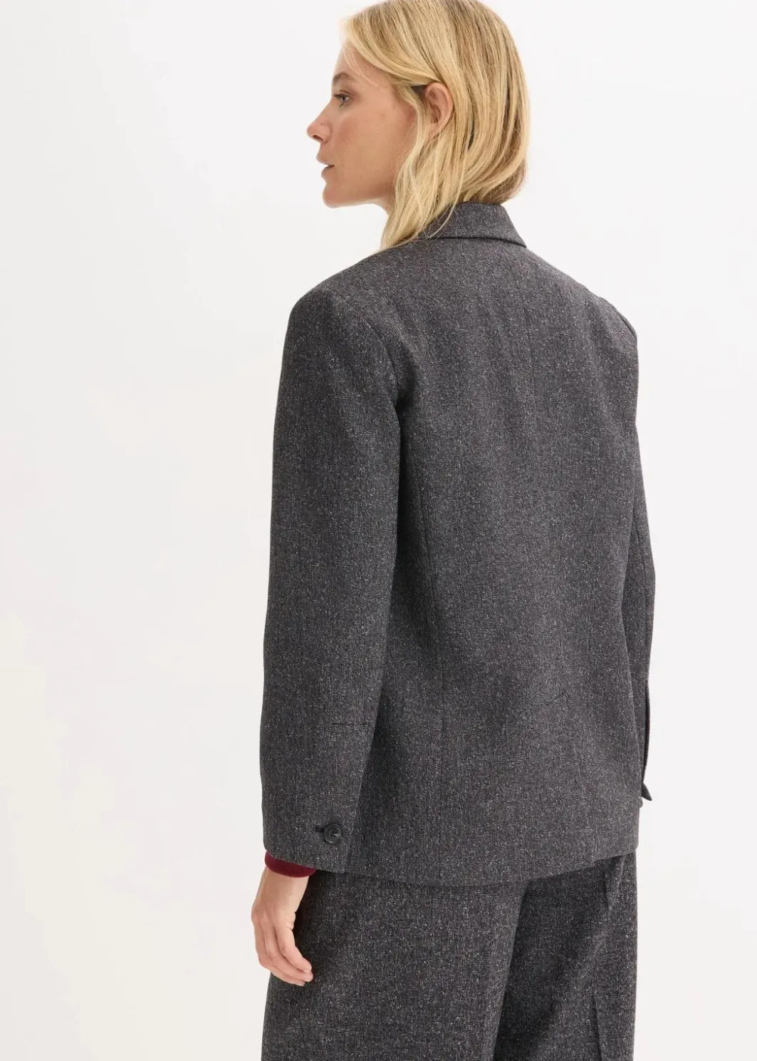Damen bonprix Bekleidung·Basics|Blazer|Oversize-Blazer aus feinem Viskose-Mix