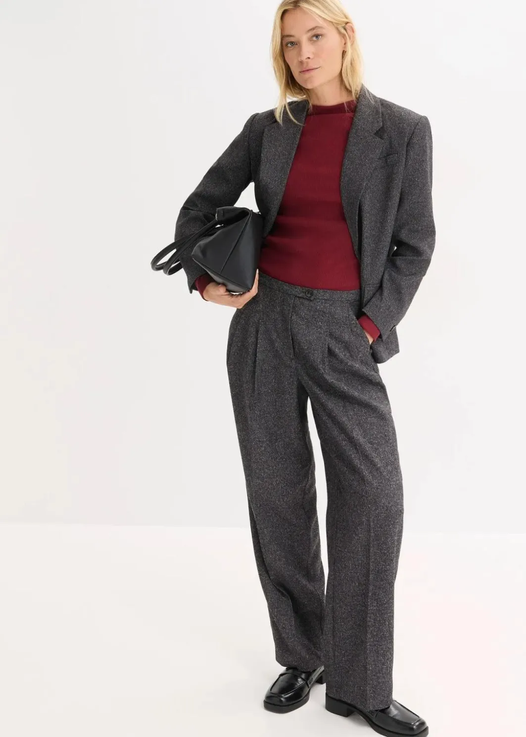 Damen bonprix Bekleidung·Basics|Blazer|Oversize-Blazer aus feinem Viskose-Mix