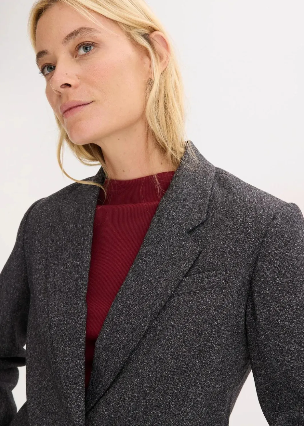 Damen bonprix Bekleidung·Basics|Blazer|Oversize-Blazer aus feinem Viskose-Mix