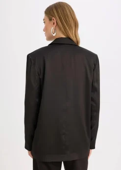 Outlet Oversize-Blazer aus Satin Damen Nachhaltigere Materialien|Blazer