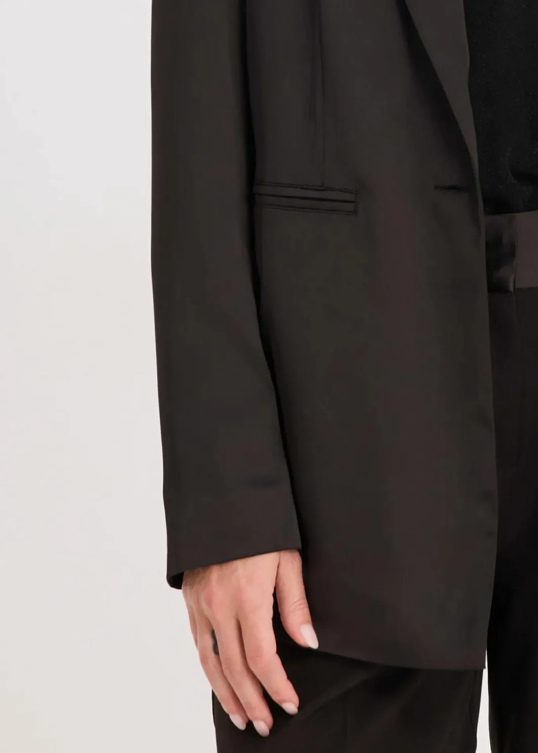 Outlet Oversize-Blazer aus Satin Damen Nachhaltigere Materialien|Blazer