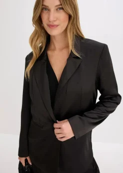 Outlet Oversize-Blazer aus Satin Damen Nachhaltigere Materialien|Blazer
