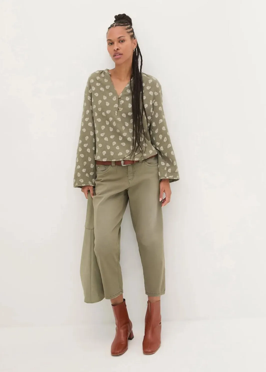 Damen bonprix Bekleidung·Jacken & Mäntel|Blusen & Tuniken|Oversize-Bluse aus luftigem Musselin