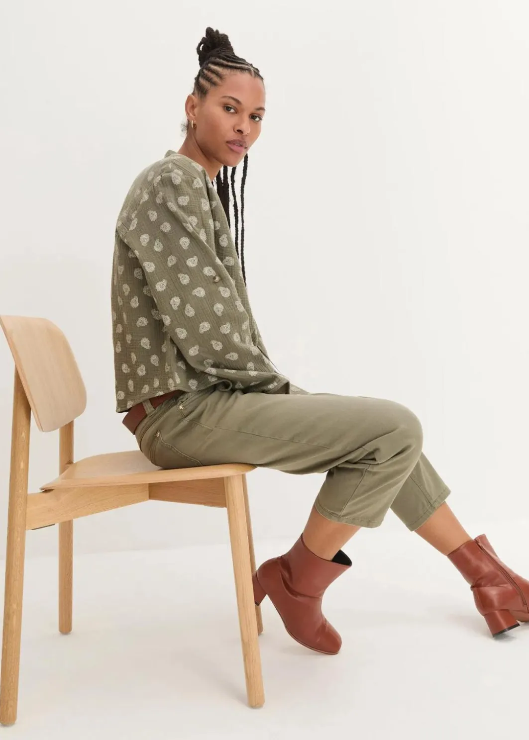 Damen bonprix Bekleidung·Jacken & Mäntel|Blusen & Tuniken|Oversize-Bluse aus luftigem Musselin