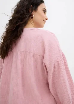Discount Oversize-Bluse aus Musselin Damen Nachhaltigere Materialien|Blusen & Tuniken