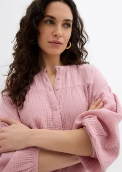 Discount Oversize-Bluse aus Musselin Damen Nachhaltigere Materialien|Blusen & Tuniken