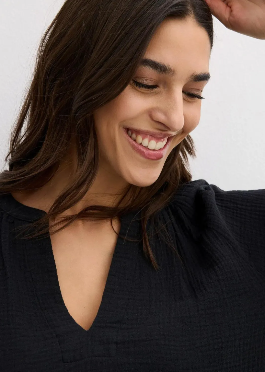 Damen bonprix Blusen & Tuniken|Bekleidung·Jacken & Mäntel|Oversize-Bluse aus Musselin