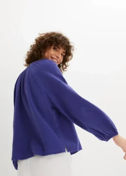 Outlet Oversize-Bluse aus Musselin Damen Blusen & Tuniken|Bekleidung·Jacken & Mäntel