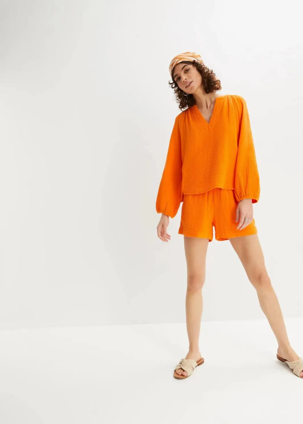 Damen bonprix Blusen & Tuniken|Bekleidung·Jacken & Mäntel|Oversize-Bluse aus Musselin