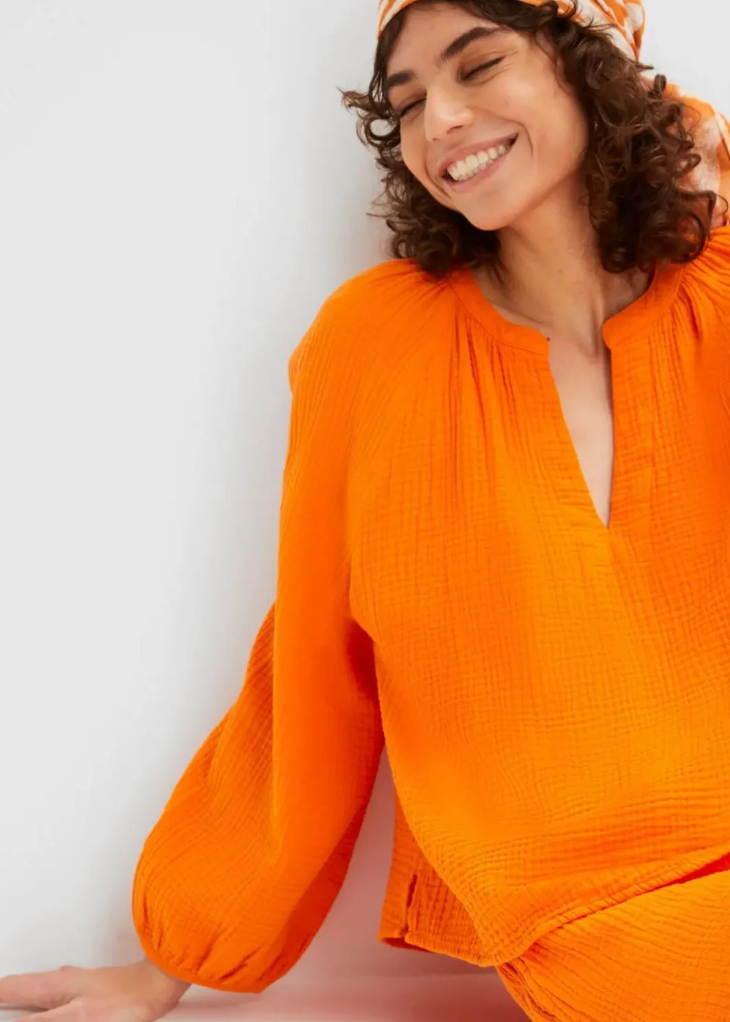 Damen bonprix Blusen & Tuniken|Bekleidung·Jacken & Mäntel|Oversize-Bluse aus Musselin