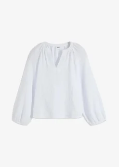 Sale Oversize-Bluse aus Musselin Damen Bekleidung·Jacken & Mäntel|Blusen & Tuniken