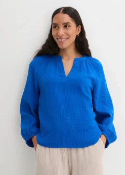 Damen bonprix Blusen & Tuniken|Bekleidung·Jacken & Mäntel|Oversize-Bluse aus Musselin