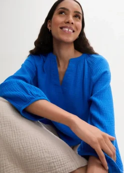 Damen bonprix Blusen & Tuniken|Bekleidung·Jacken & Mäntel|Oversize-Bluse aus Musselin