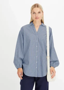 Oversize-Bluse aus reiner Baumwolle Damen Blusen & Tuniken|Bekleidung·Jacken & Mäntel