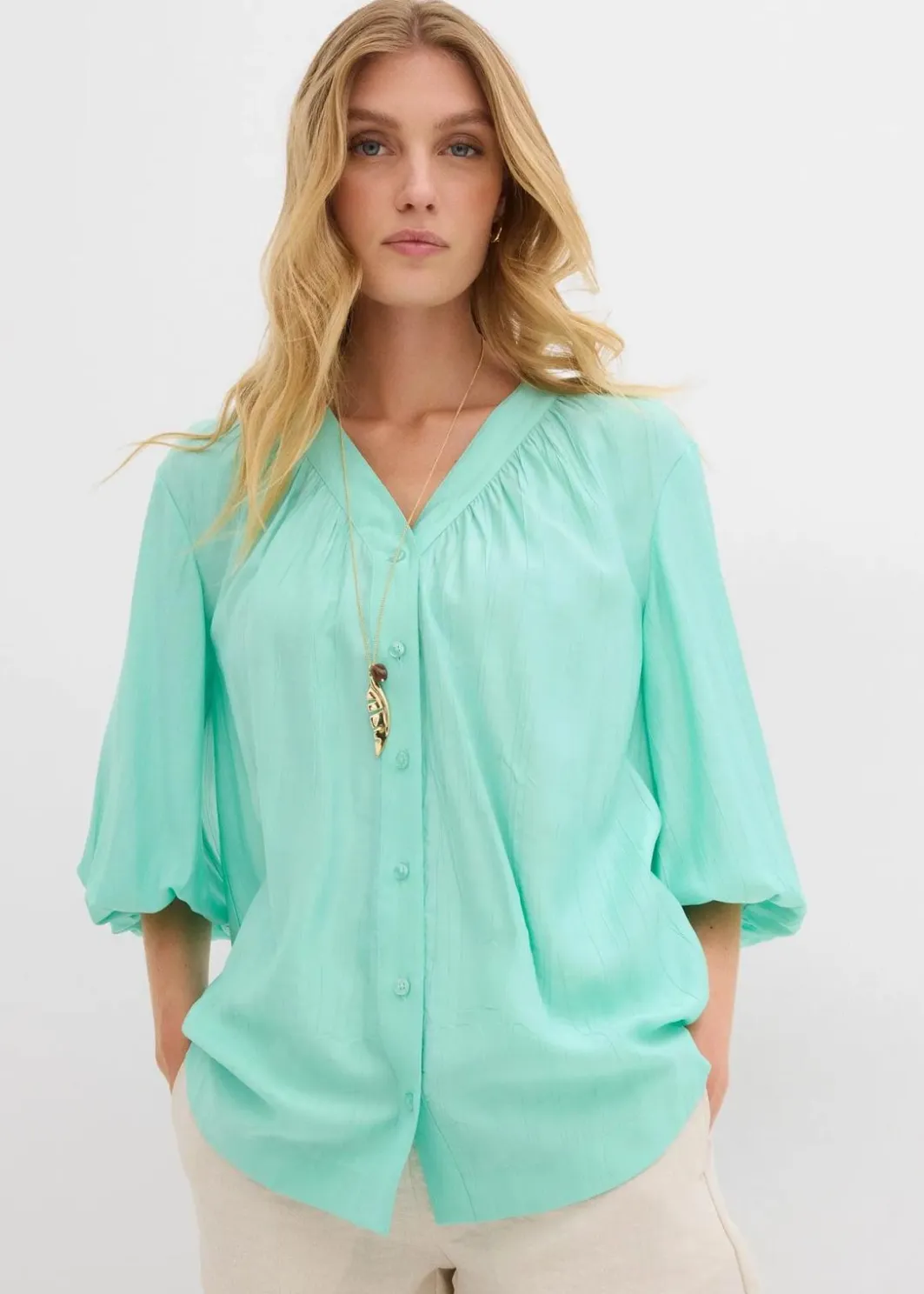 Damen bonprix Blusen & Tuniken|Oversize-Bluse aus softem Viskose-Mix