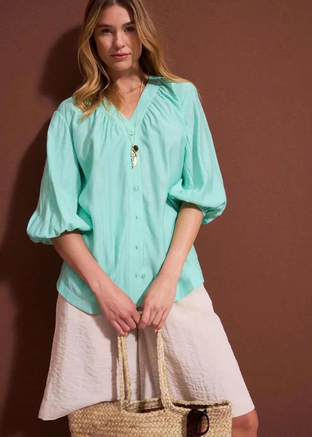 Damen bonprix Blusen & Tuniken|Oversize-Bluse aus softem Viskose-Mix