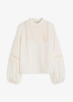 Damen bonprix Bekleidung·Jacken & Mäntel|Blusen & Tuniken|Oversize-Bluse mit Verzierungen