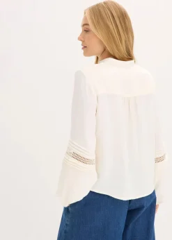 Damen bonprix Bekleidung·Jacken & Mäntel|Blusen & Tuniken|Oversize-Bluse mit Verzierungen