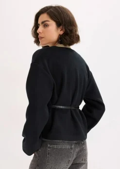 Oversized Blazer mit Gürtel in Wolloptik, ungefüttert Damen Bekleidung·Basics|Blazer