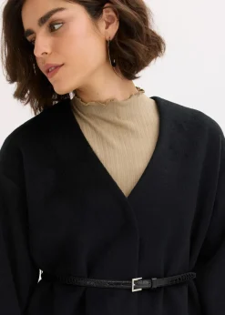 Oversized Blazer mit Gürtel in Wolloptik, ungefüttert Damen Bekleidung·Basics|Blazer