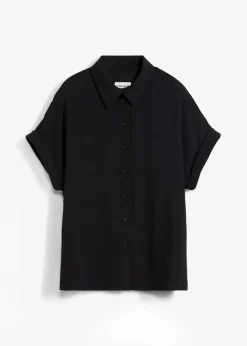 Damen bonprix Zweiteiler & Sets|Blusen & Tuniken|Oversized Bluse aus strukturiertem Crêpe