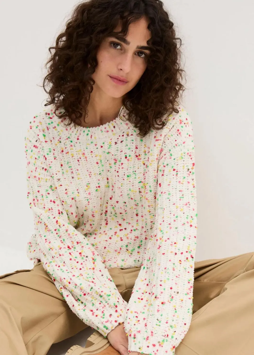 Hot Oversized Grobstrick-Pullover Damen Bekleidung·Umstandsmode|Bekleidung·Jeans